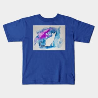 Cat in blue Kids T-Shirt